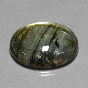 Labradorite multicolore naturelle transparent, 32,58 ct, transparent / translucide