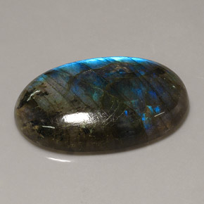Labradorite multicolore naturelle transparent, 31,68 ct, transparent / translucide