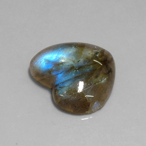 Labradorite multicolore naturelle transparent, 10,21 ct, transparent / translucide