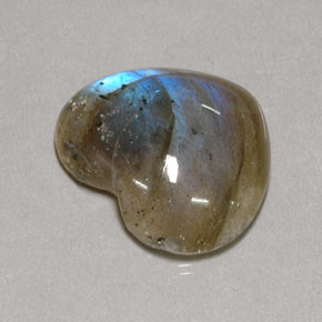 Labradorite multicolore naturelle transparent, 9,60 ct, transparent / translucide
