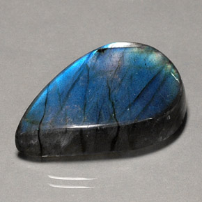 Labradorite multicolore naturelle transparent, 33,42 ct, transparent / translucide