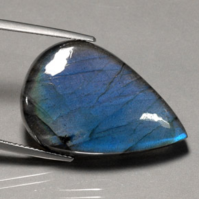 Labradorite multicolore naturelle transparent, 33,42 ct, transparent / translucide