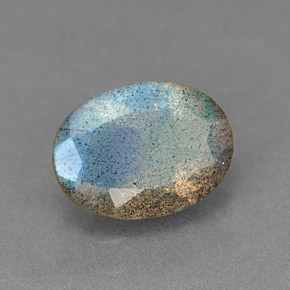 Labradorite multicolore naturelle transparent, 1,07 ct, transparent / translucide