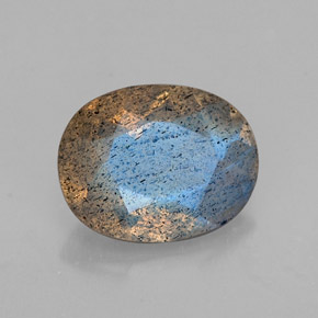Labradorite multicolore naturelle transparent, 1,02 ct, transparent / translucide