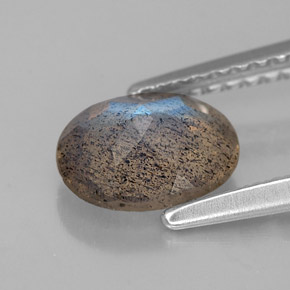 Labradorite multicolore naturelle transparent, 1,02 ct, transparent / translucide
