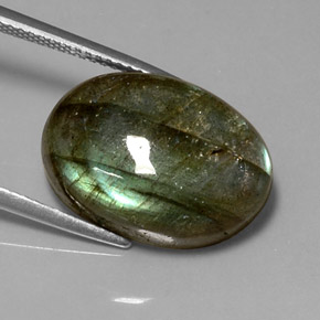 Labradorite multicolore naturelle transparent, 12,73 ct, transparent / translucide
