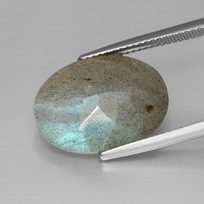 Labradorite Multicolore naturelle Coupe ovale, 10.56 ct, Opaque