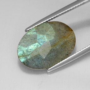 Labradorite Multicolore naturelle Coupe ovale, 10.26 ct, Opaque