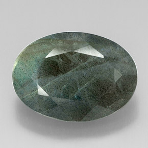 Labradorite Multicolore naturelle Coupe ovale, 12.78 ct, Opaque