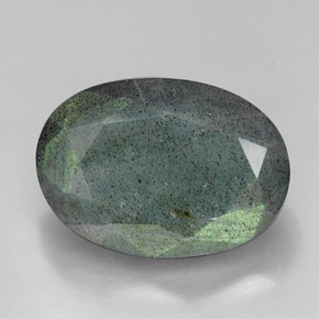 Labradorite Multicolore naturelle Coupe ovale, 14.61 ct, Opaque
