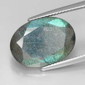 Labradorite Multicolore naturelle Coupe ovale, 11.74 ct, Opaque