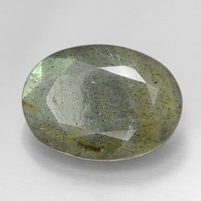 Labradorite multicolore naturelle coupe ovale, 13,18 ct, opaque