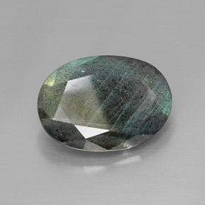 Labradorite multicolore naturelle coupe ovale, 10,03 ct, opaque