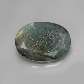 Labradorite multicolore naturelle coupe ovale, 10,03 ct, opaque
