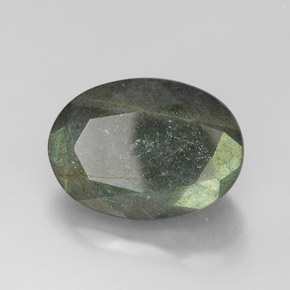 Labradorite multicolore naturelle coupe ovale, 13,04 ct, opaque