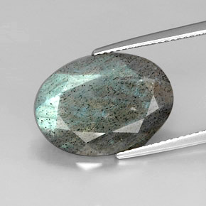 Labradorite multicolore naturelle coupe ovale, 10,24 ct, opaque