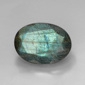 Labradorite multicolore naturelle coupe ovale, 13,24 ct, opaque