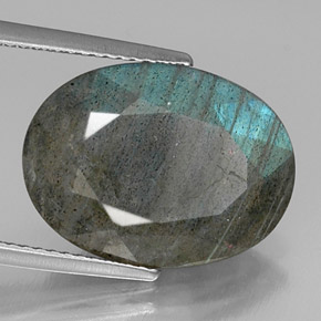 Labradorite Multicolore naturelle Coupe ovale, 8.85 ct, Opaque