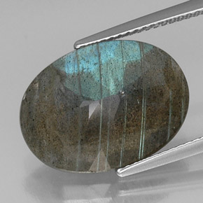 Labradorite Multicolore naturelle Coupe ovale, 8.85 ct, Opaque