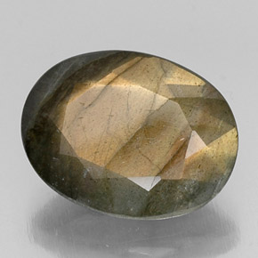 Labradorite multicolore naturelle coupe ovale, 8,66 ct, opaque