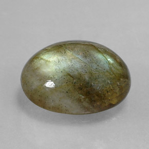 Labradorite multicolore naturelle coupe ovale, 2,81 ct, opaque