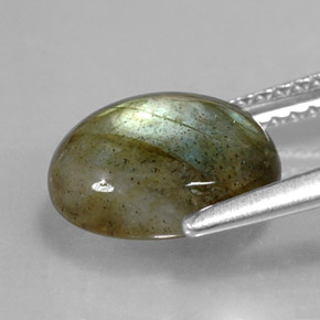 Labradorite multicolore naturelle coupe ovale, 2,81 ct, opaque