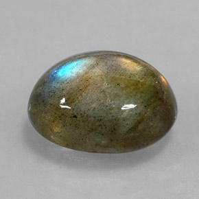Labradorite multicolore naturelle coupe ovale, 2,98 ct, opaque