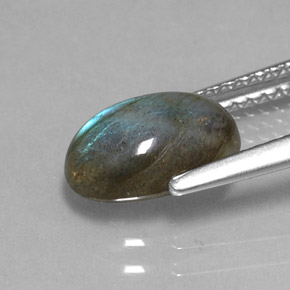 Labradorite Multicolore naturelle Coupe ovale, 1.91 ct, Translucide