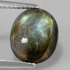 Labradorite Multicolore naturelle Coupe ovale, 2.73 ct, Opaque
