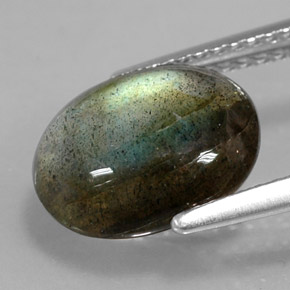 Labradorite Multicolore naturelle Coupe ovale, 2.73 ct, Opaque