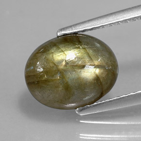 Labradorite multicolore naturelle transparent, 2,59 ct, transparent / translucide