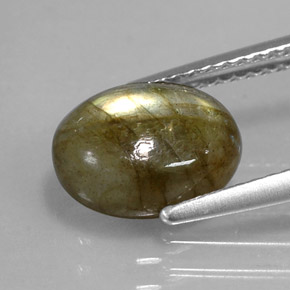 Labradorite multicolore naturelle transparent, 2,59 ct, transparent / translucide