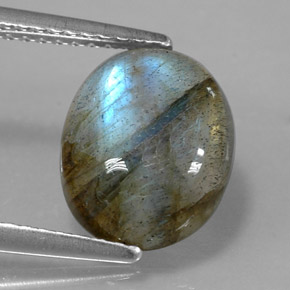 Labradorite Multicolore naturelle Transparent, 3.28 ct, Transparent / Translucide