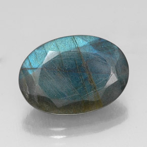 Labradorite Multicolore naturelle Coupe ovale, 10.88 ct, Translucide