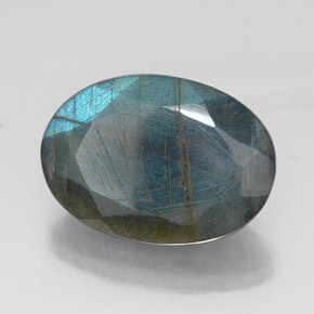 Labradorite Multicolore naturelle Coupe ovale, 10.88 ct, Translucide