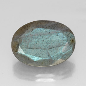 Labradorite Multicolore naturelle Coupe ovale, 12.19 ct, Translucide