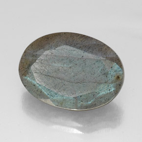 Labradorite Multicolore naturelle Coupe ovale, 12.19 ct, Translucide
