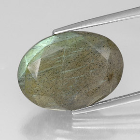 Labradorite Multicolore naturelle Coupe ovale, 10.56 ct, Translucide