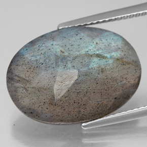 Labradorite Multicolore naturelle Coupe ovale, 11.44 ct, Translucide
