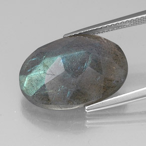 Labradorite multicolore naturelle coupe ovale, 10,55 ct, translucide