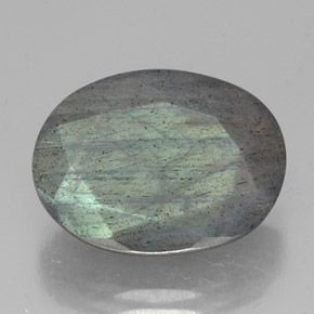 Labradorite multicolore naturelle coupe ovale, 10,02 ct, translucide