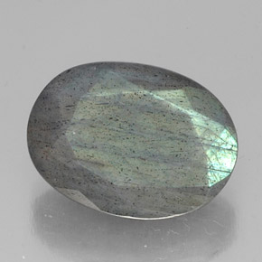 Labradorite multicolore naturelle coupe ovale, 10,02 ct, translucide