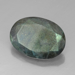 Labradorite multicolore naturelle coupe ovale, 10,53 ct, opaque