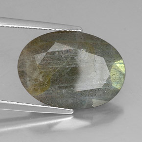Labradorite Multicolore naturelle Coupe ovale, 9.58 ct, Opaque