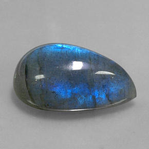 Labradorite multicolore naturelle en forme de poire, 13,56 ct, translucide