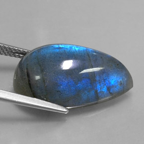 Labradorite multicolore naturelle en forme de poire, 13,56 ct, translucide