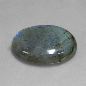 Labradorite multicolore naturelle coupe ovale, 20,80 ct, translucide