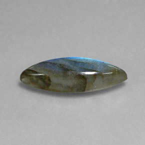 Labradorite multicolore naturelle marquise, 8,91 ct, translucide