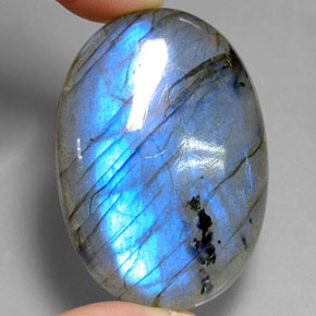Labradorite Multicolore naturelle Coupe ovale, 88.56 ct, Translucide