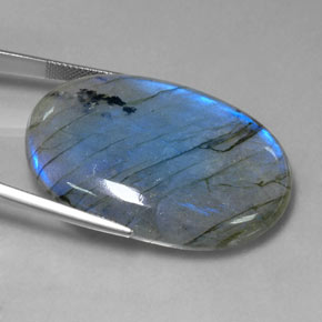 Labradorite Multicolore naturelle Coupe ovale, 88.56 ct, Translucide